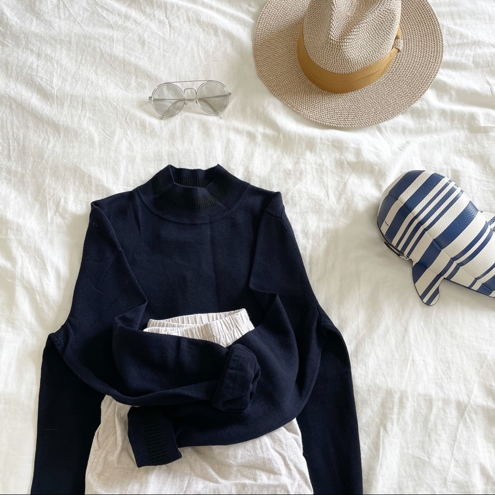 COS mock neck sweater